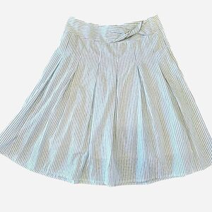 VTG Y2K Dizzy Lizzy Women's 7 Black and White Stripe Flare Pleated Skirt